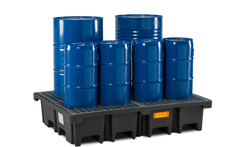 Le vaschette di raccolta in PE sono caratterizzate da un'elevata resistenza chimica.